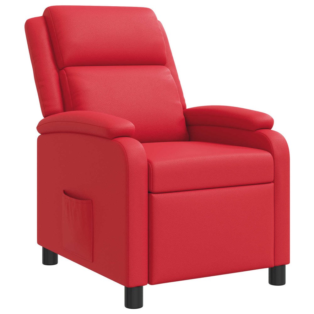 vidaXL Recliner Röd Konstläder