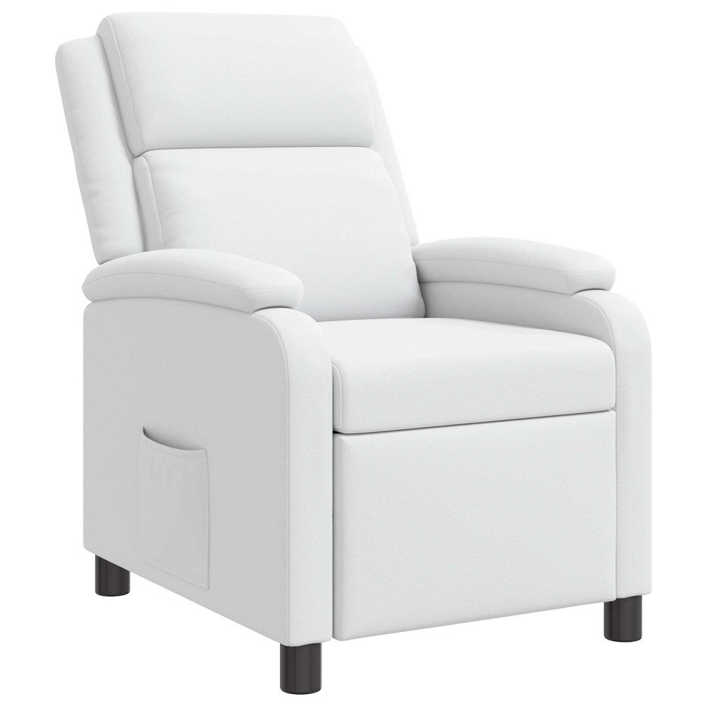 vidaXL Recliner Vit Konstläder