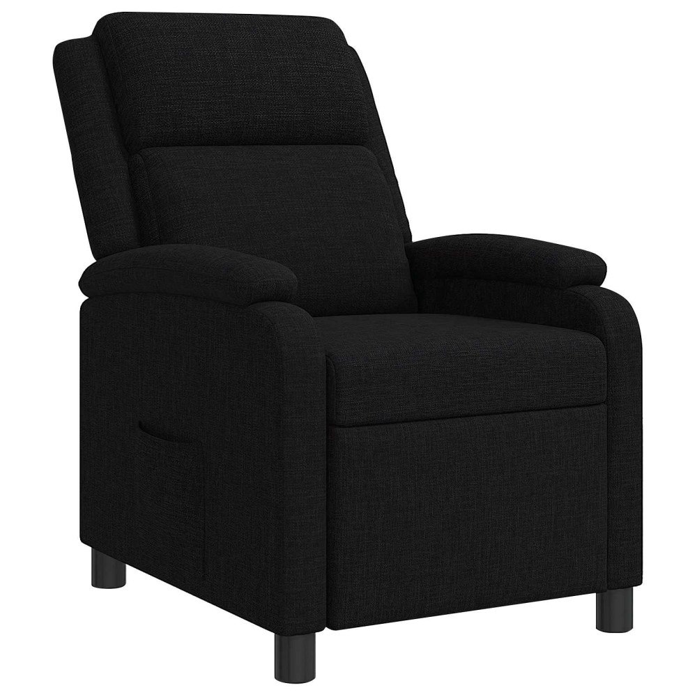 vidaXL Recliner Svart Tyg