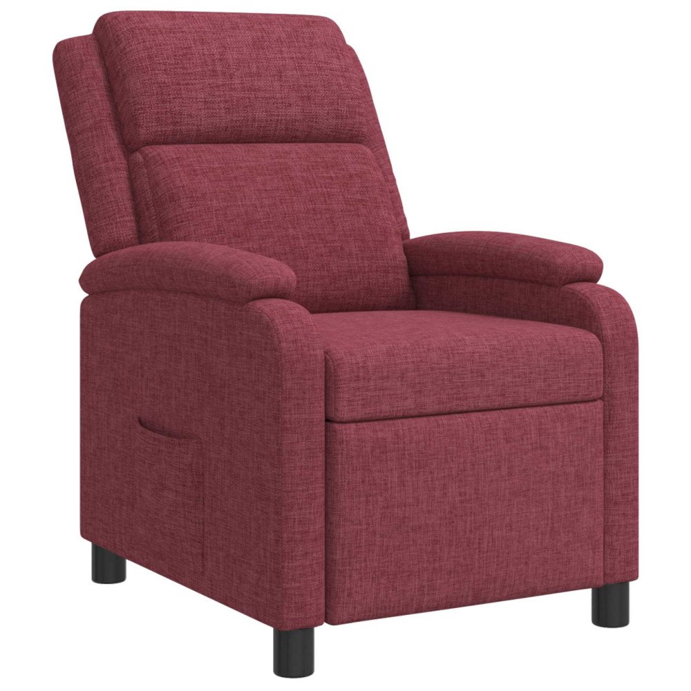 vidaXL Recliner Vinröd Tyg