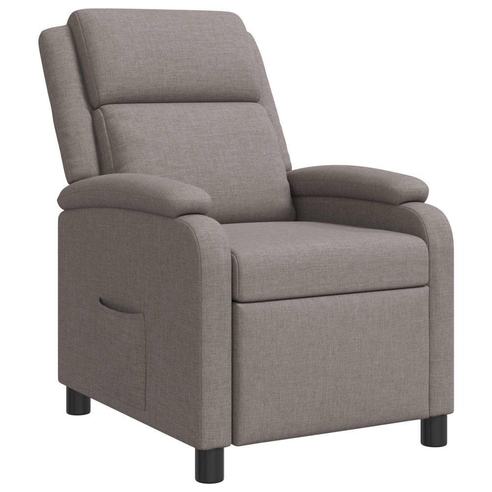 vidaXL Recliner Taupe Tyg