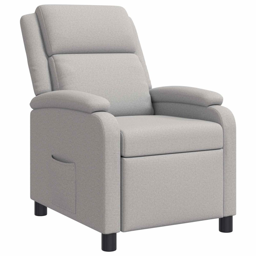 vidaXL Recliner Moln Grå Tyg