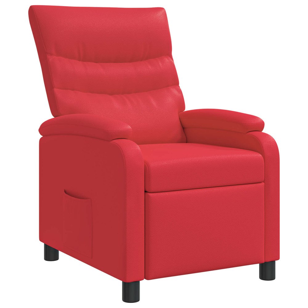 vidaXL Recliner Röd Konstläder