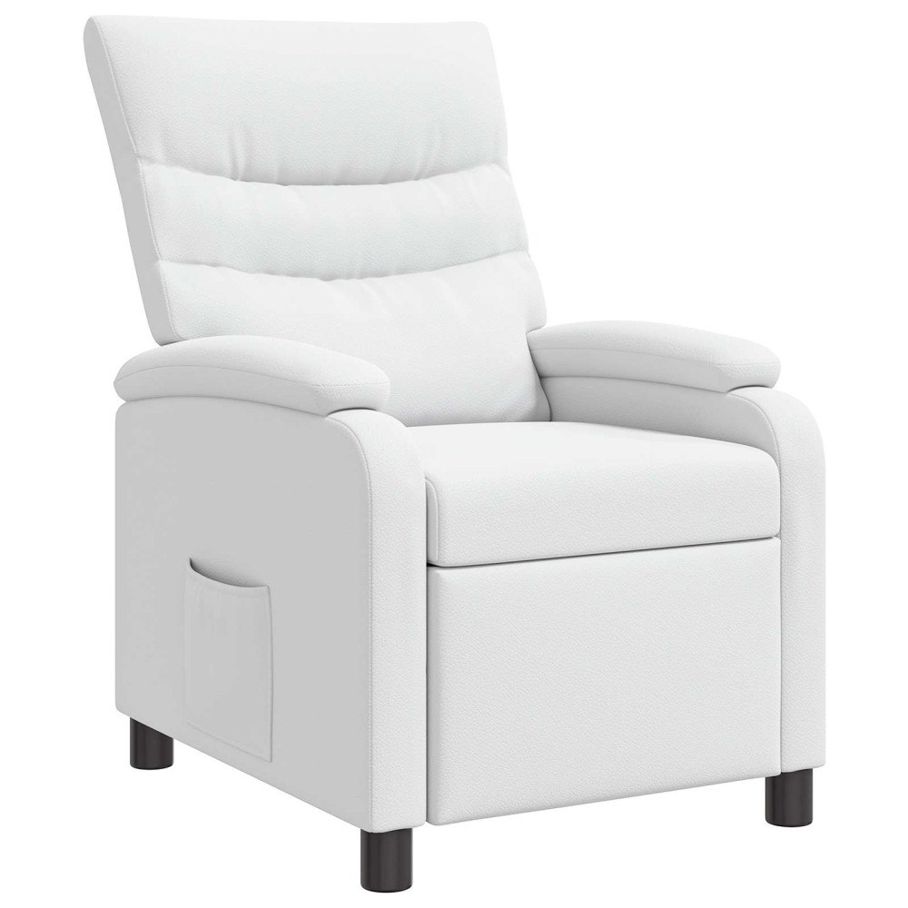 vidaXL Recliner Vit Konstläder