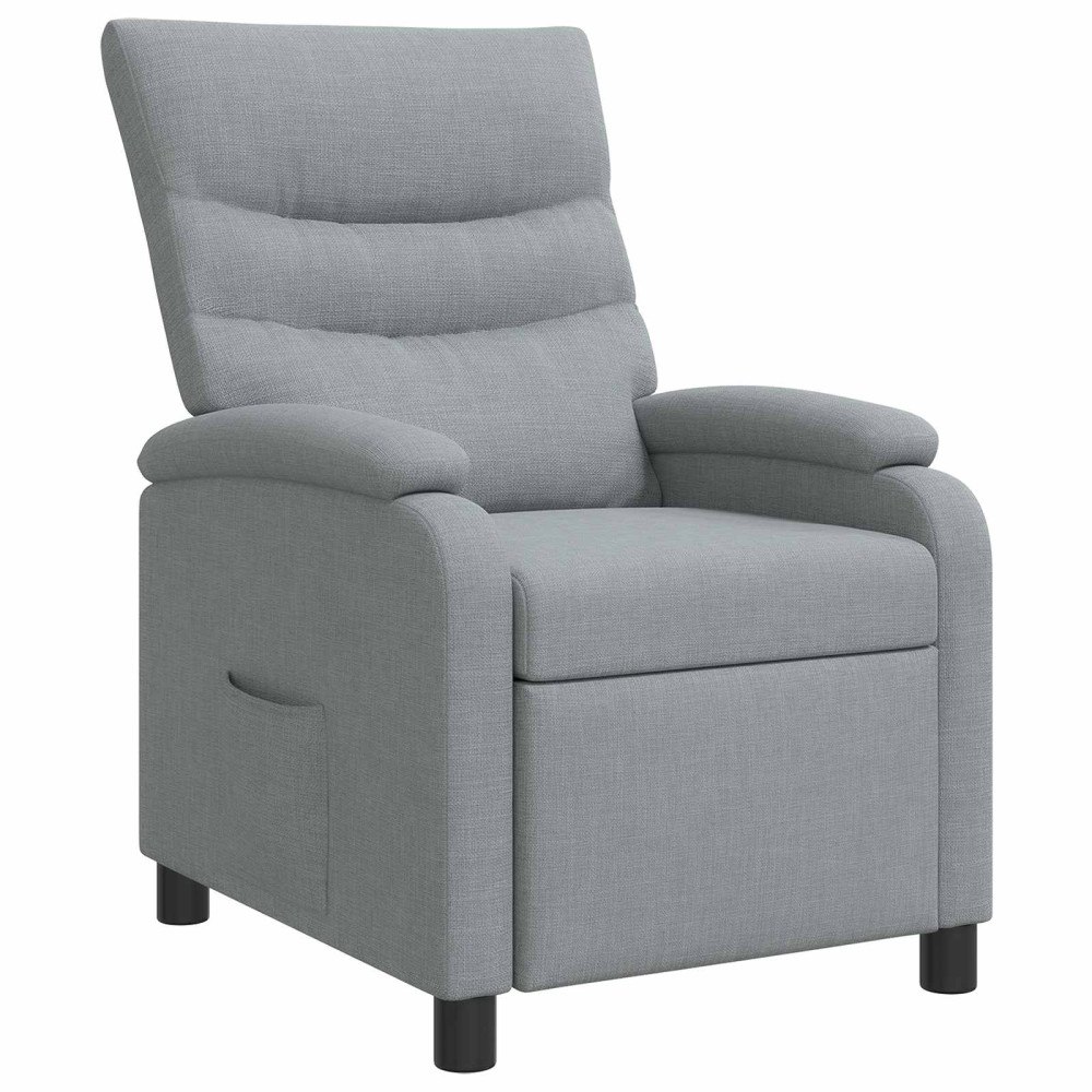 vidaXL Recliner Ljusgrå Tyg