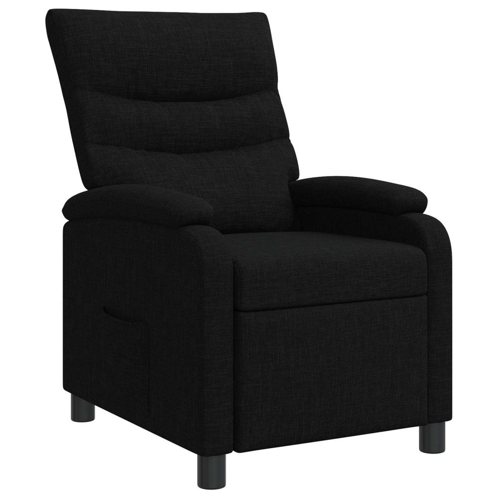 vidaXL Recliner Svart Tyg