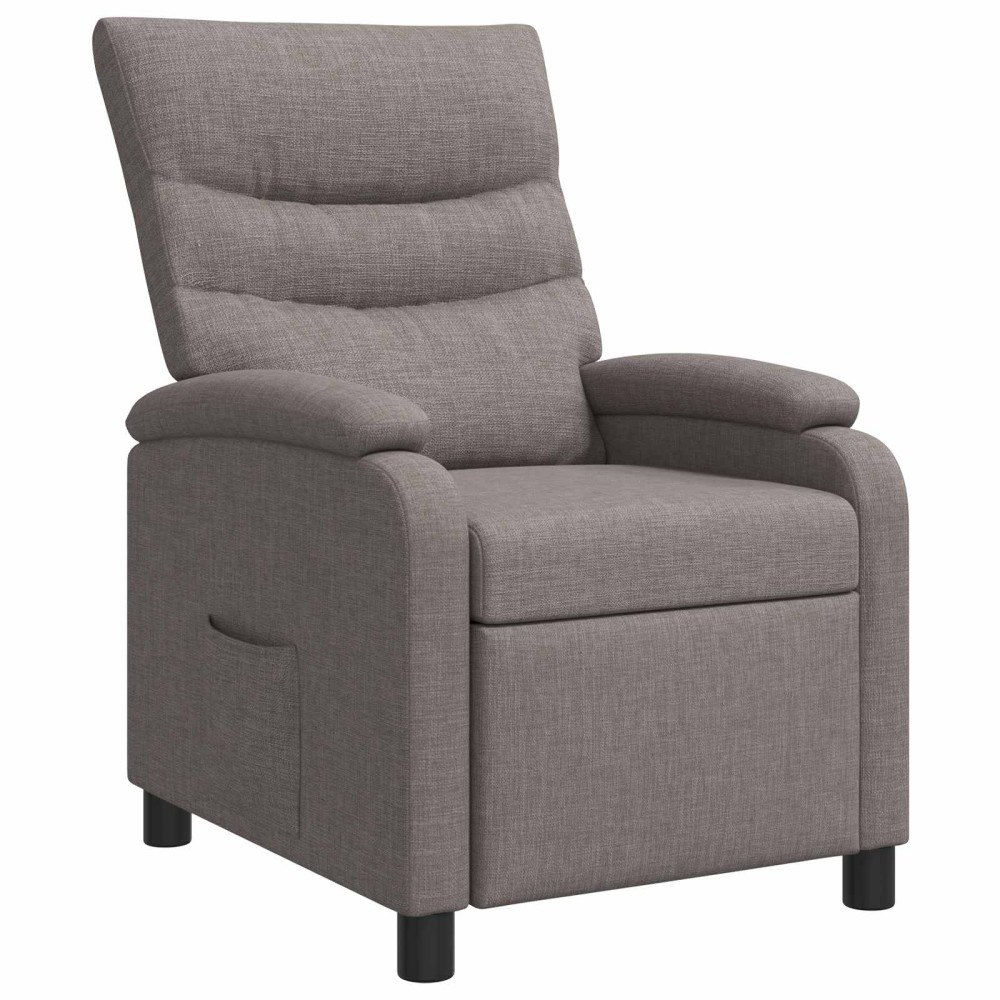 vidaXL Recliner Taupe Tyg