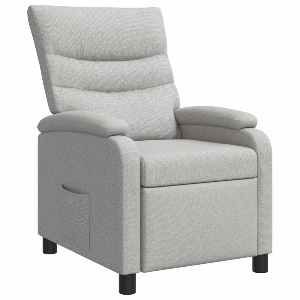 vidaXL Recliner Moln Grå Tyg