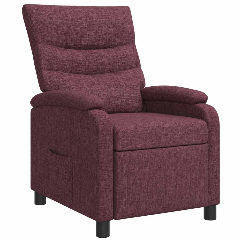vidaXL Recliner Lila Tyg