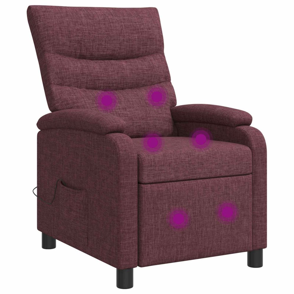 vidaXL Massagefåtölj Lila Tyg