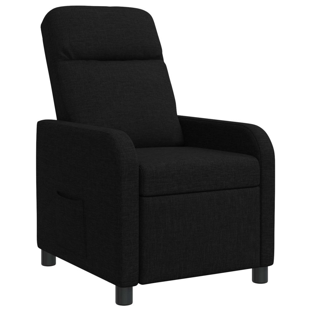 vidaXL Recliner Svart Tyg