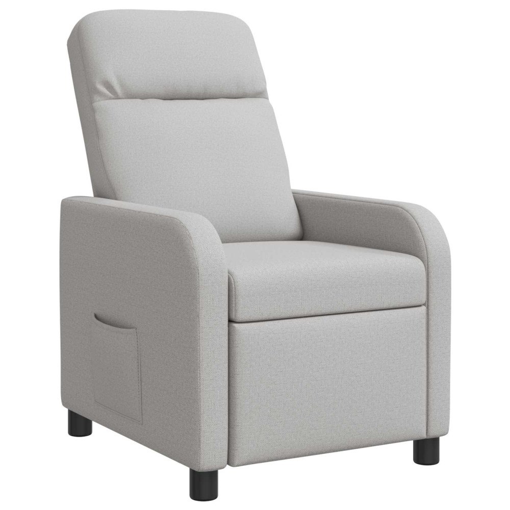vidaXL Recliner Moln Grå Tyg