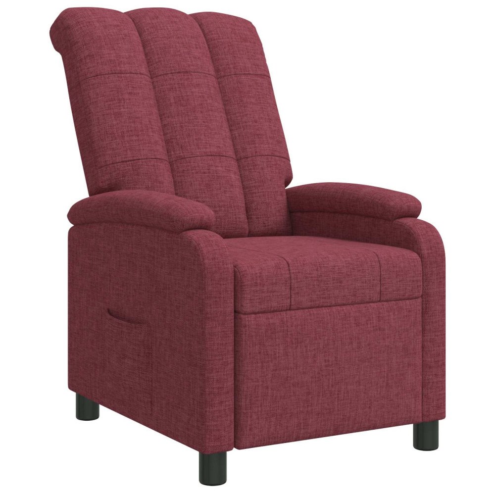 vidaXL Recliner Vinröd Tyg