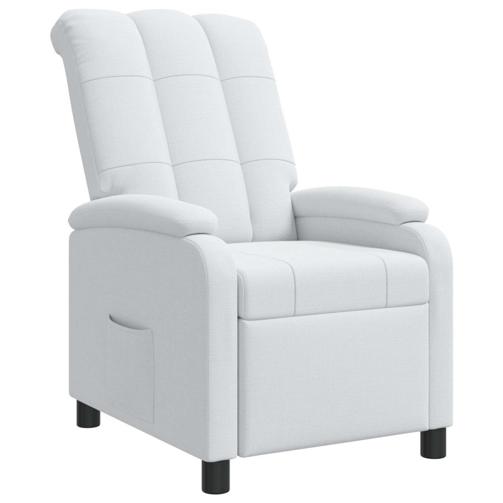vidaXL Recliner Vit Tyg