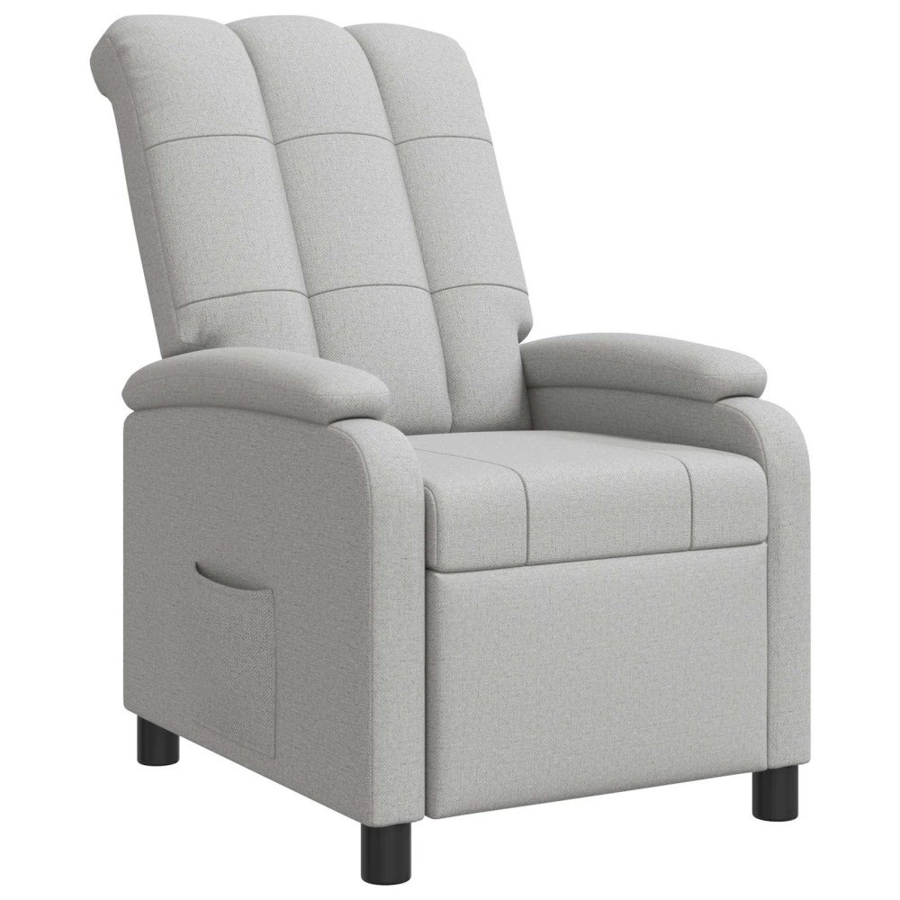 vidaXL Recliner Moln Grå Tyg
