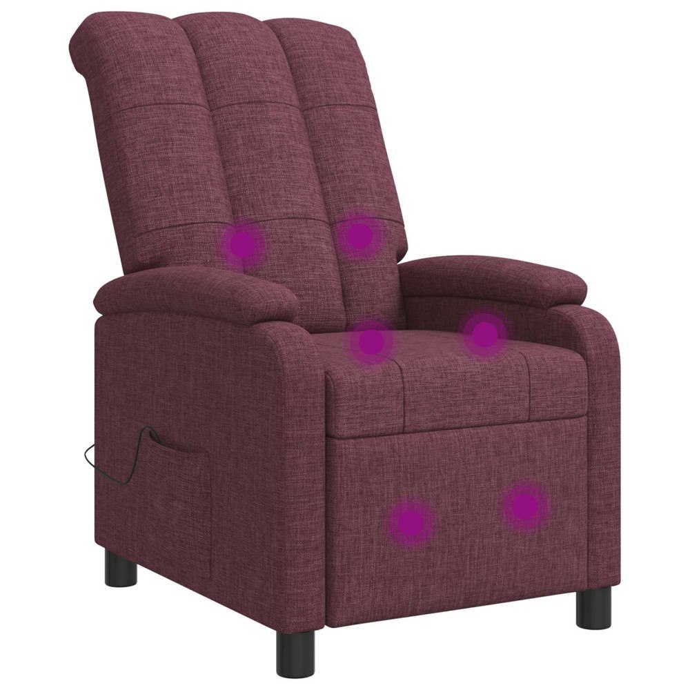 vidaXL Massagefåtölj Lila Tyg