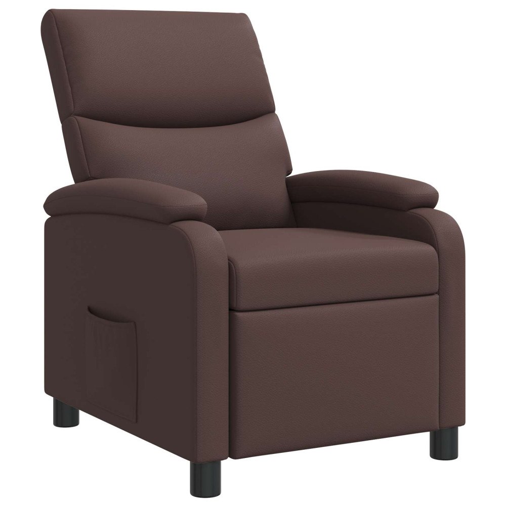vidaXL Recliner Brun Konstläder