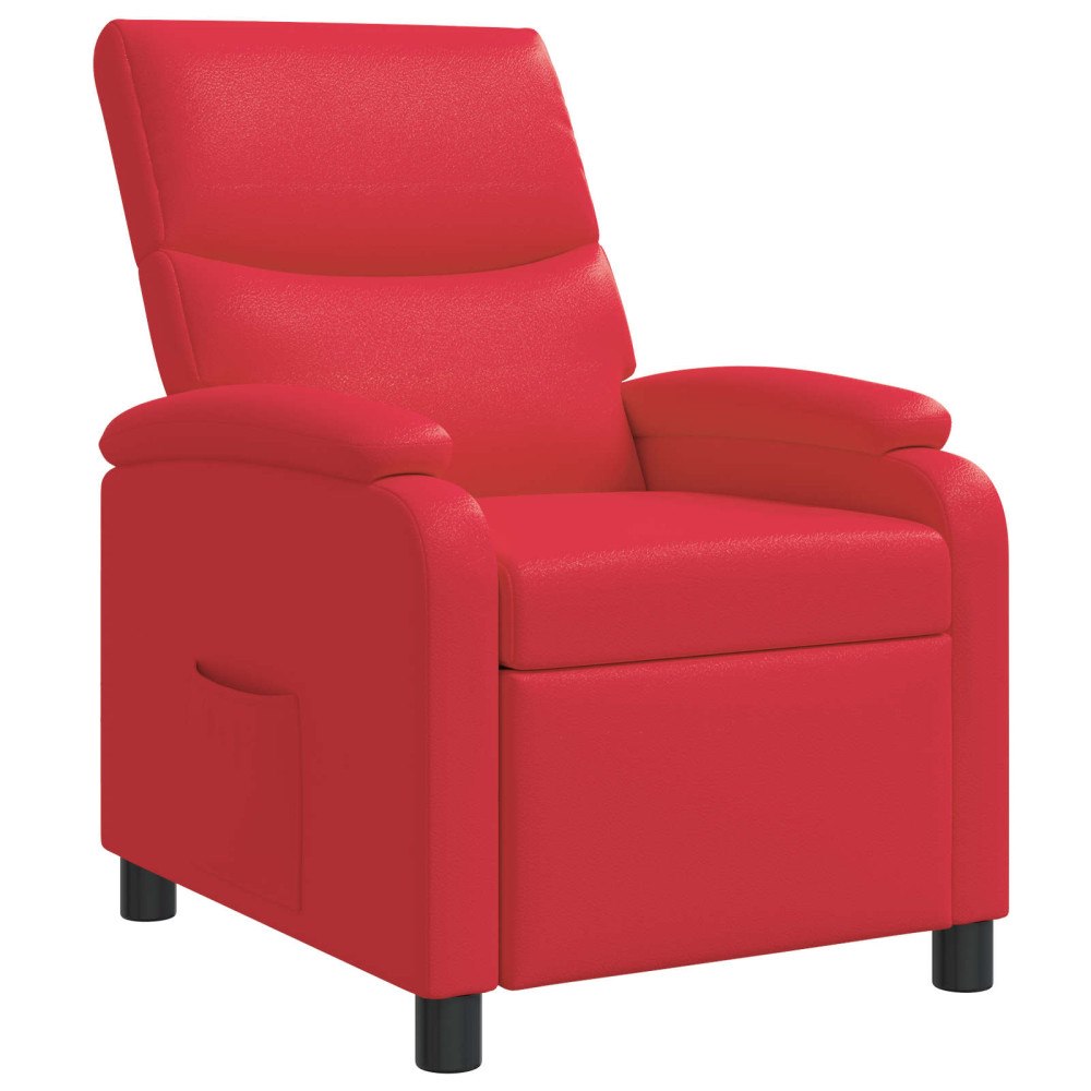 vidaXL Recliner Röd Konstläder
