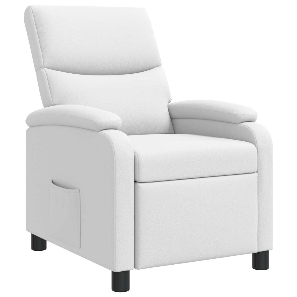vidaXL Recliner Vit Konstläder