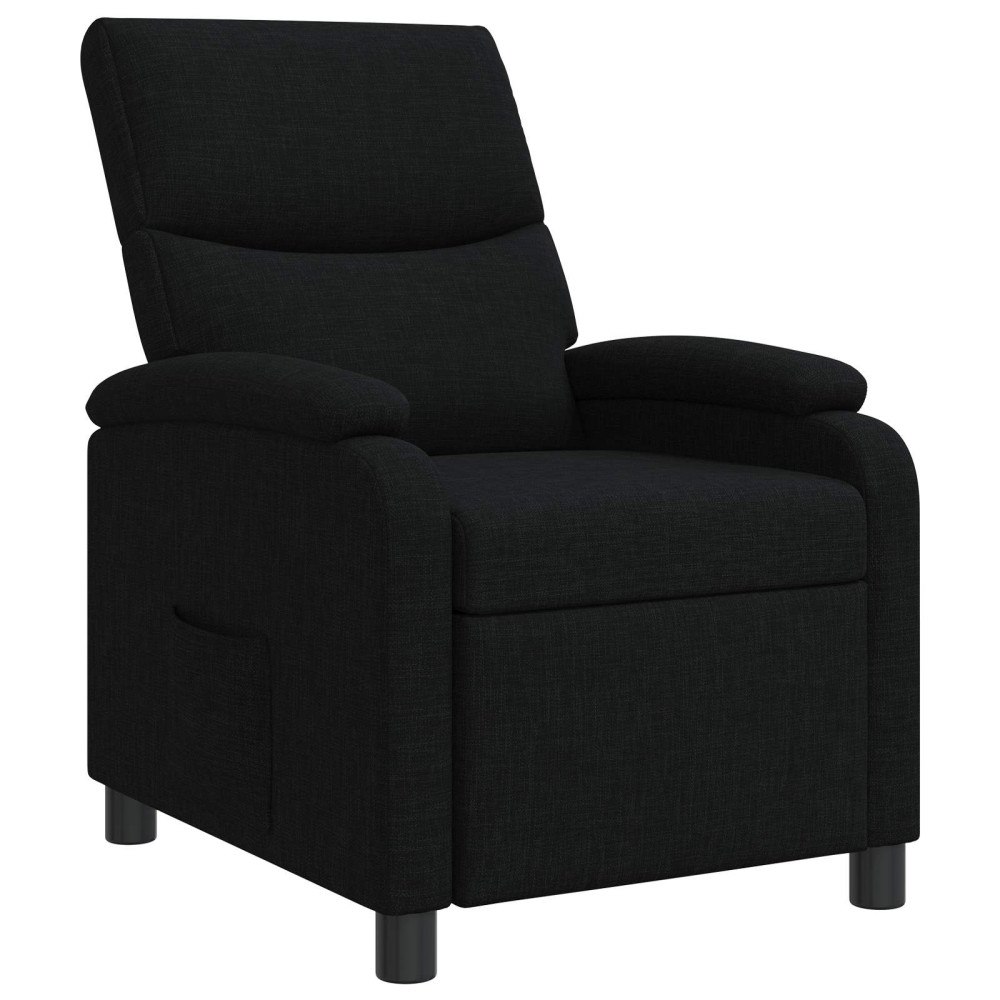 vidaXL Recliner Svart Tyg