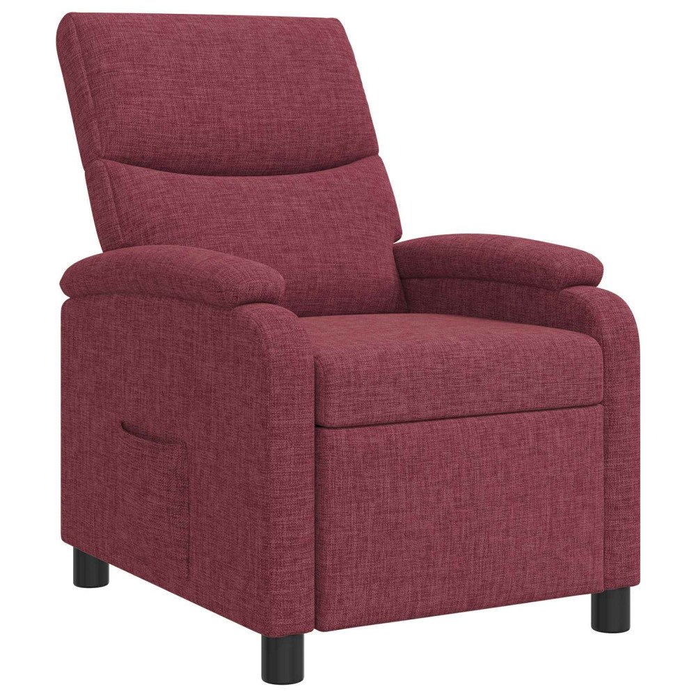 vidaXL Recliner Vinröd Tyg