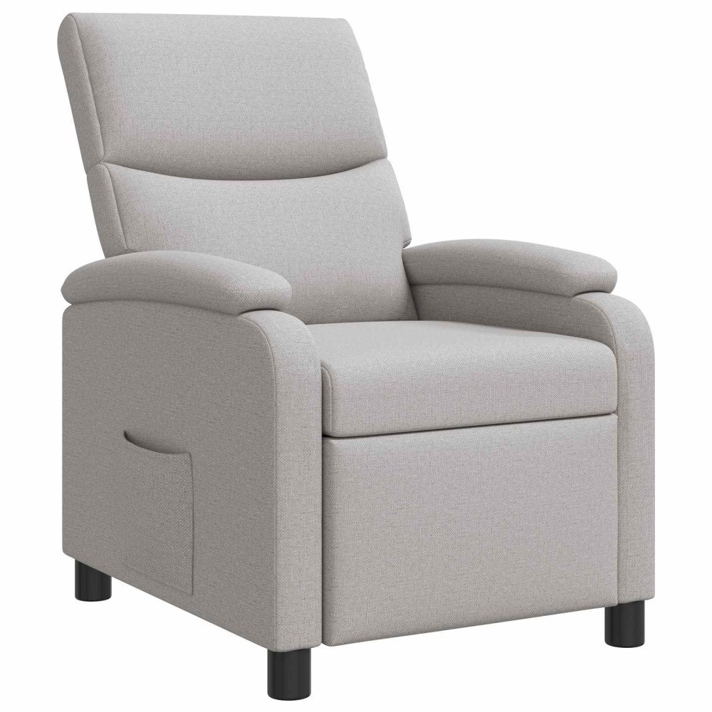 vidaXL Recliner Moln Grå Tyg