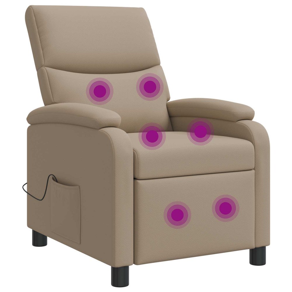 vidaXL Massagefåtölj Cappuccino Konstläder