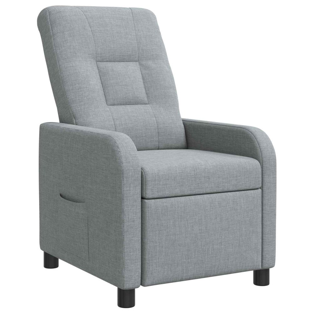 vidaXL Recliner Ljusgrå Tyg