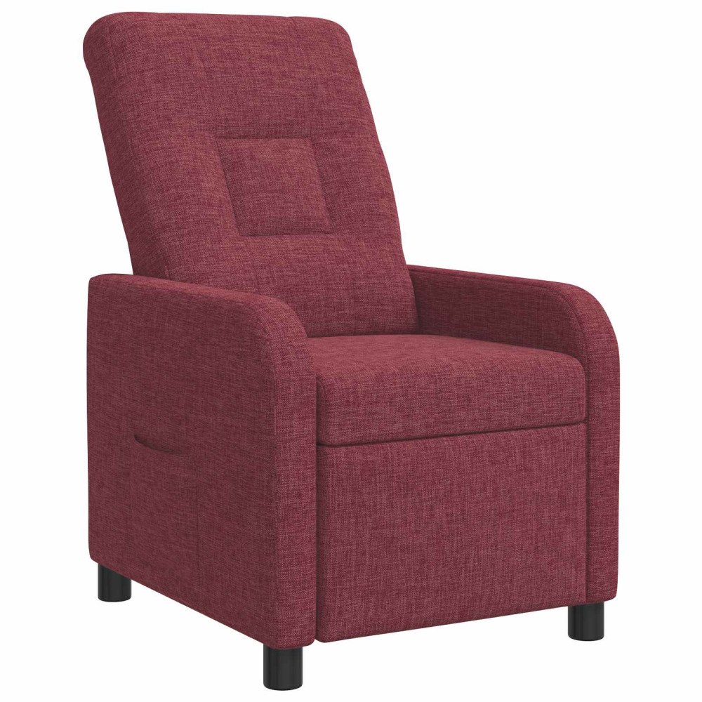 vidaXL Recliner Vinröd Tyg