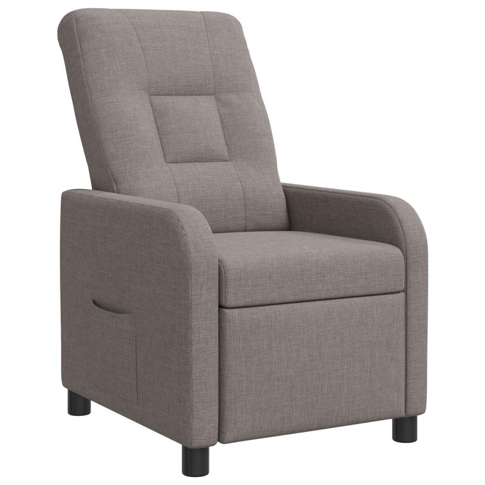 vidaXL Recliner Taupe Tyg