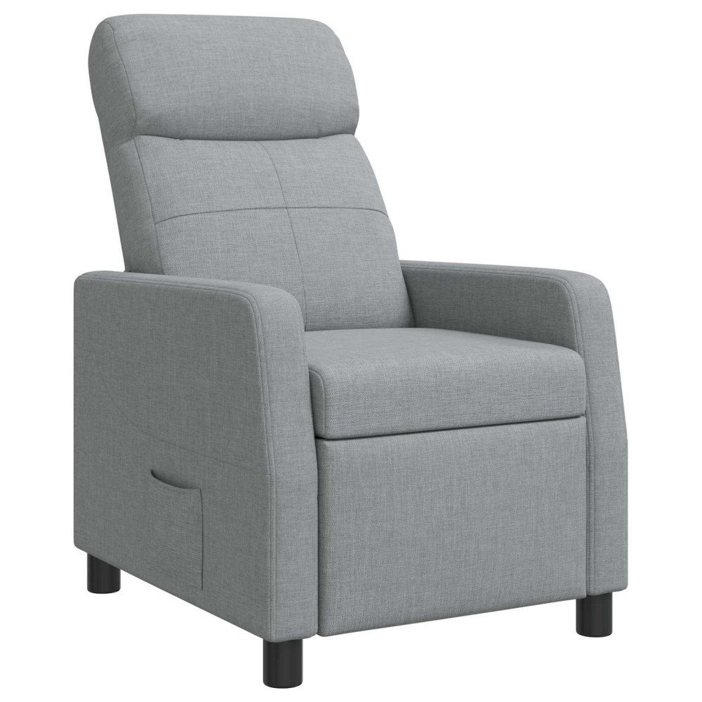 vidaXL Recliner Ljusgrå Tyg
