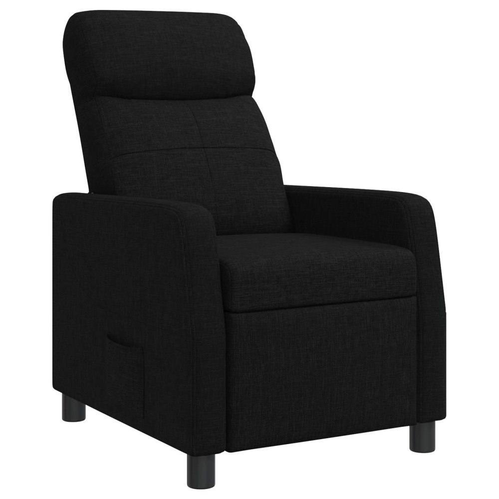 vidaXL Recliner Svart Tyg