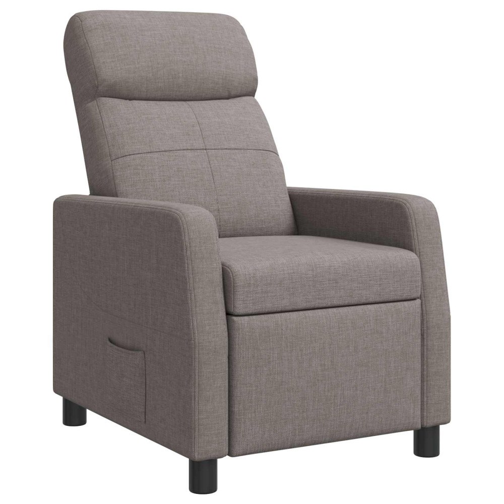 vidaXL Recliner Taupe Tyg