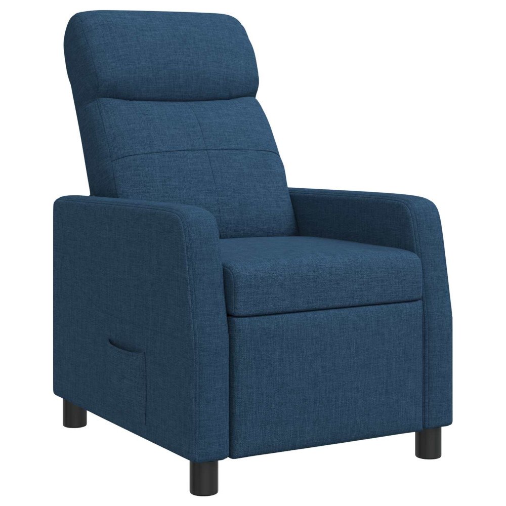 vidaXL Recliner Blå Tyg