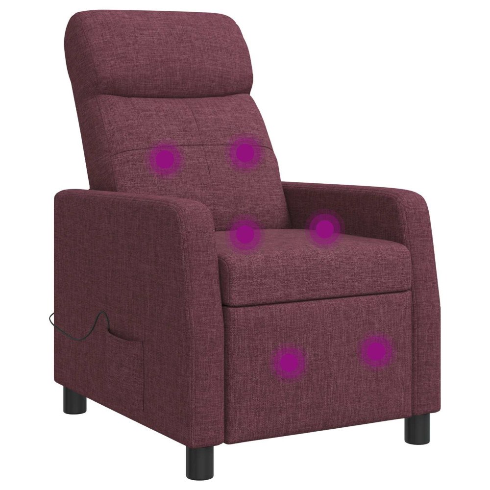 vidaXL Massagefåtölj Lila Tyg