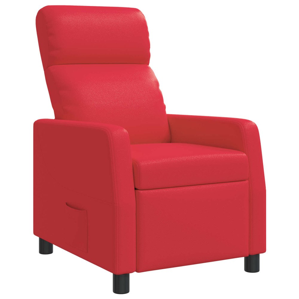 vidaXL Recliner Röd Konstläder