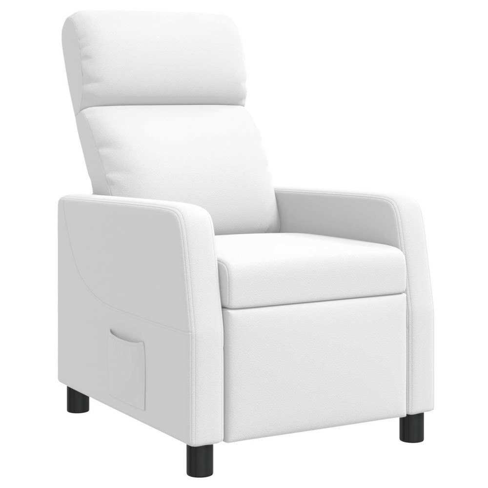 vidaXL Recliner Vit Konstläder