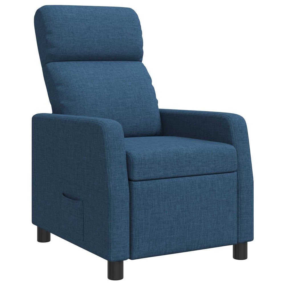 vidaXL Recliner Blå Tyg