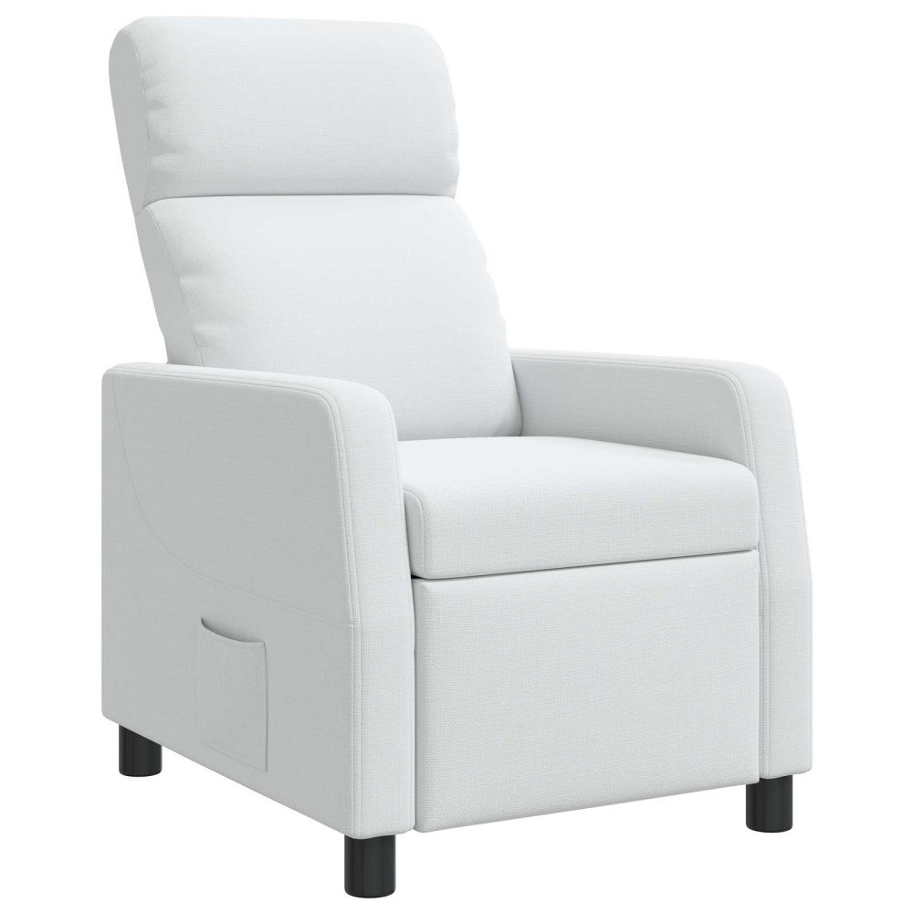 vidaXL Recliner Vit Tyg