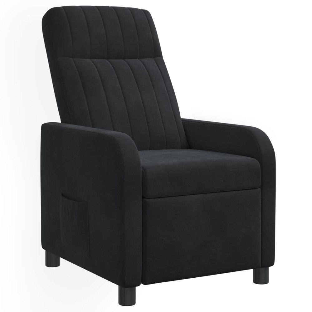 vidaXL Recliner Svart Sammet (V)