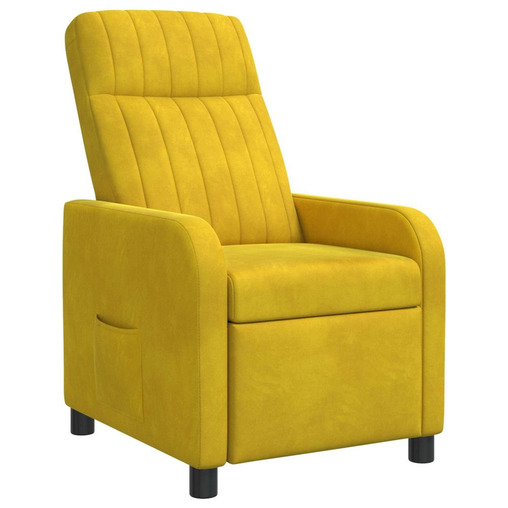 vidaXL Recliner Gul Sammet (V)
