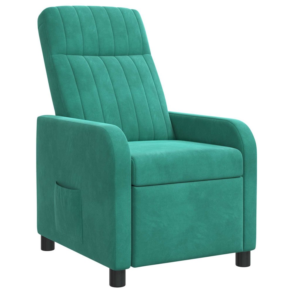 vidaXL Recliner Turkos Sammet (V)