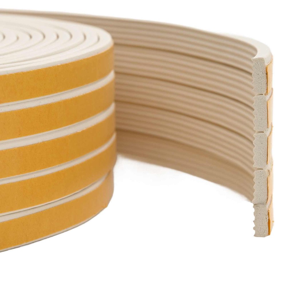 vidaXL Självhäftande fönsterförsegling Vit 10 x 4 mm 50 m EPDM-skum