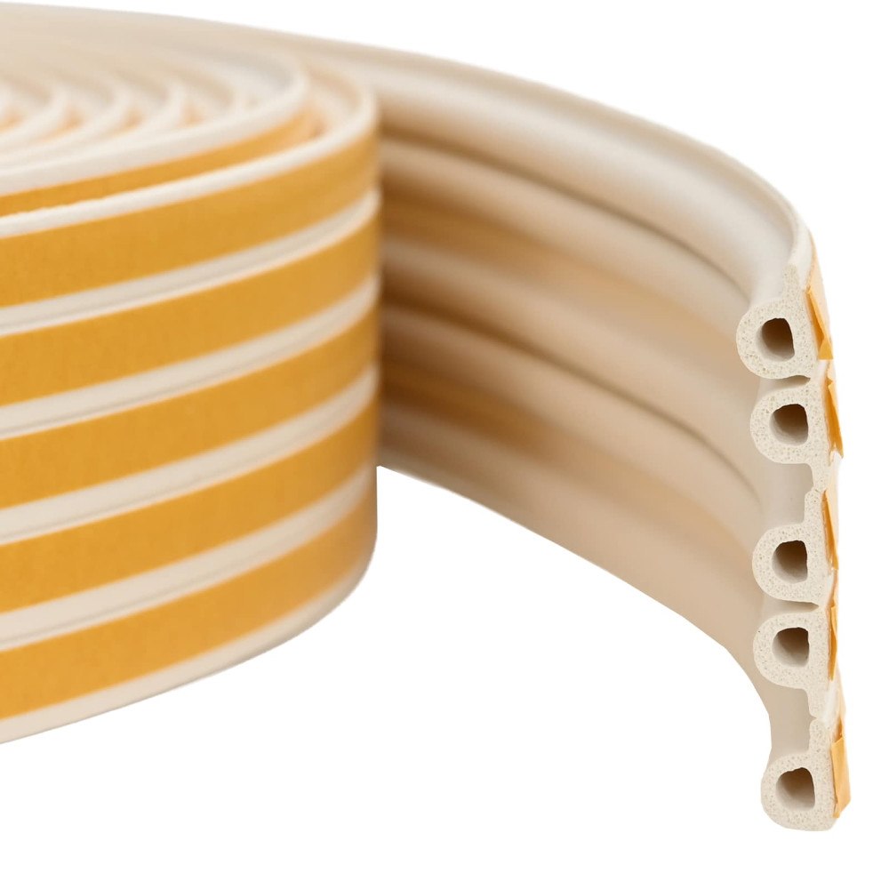 vidaXL Självhäftande fönsterförsegling Vit 9 x 6 mm 12 m EPDM-skum