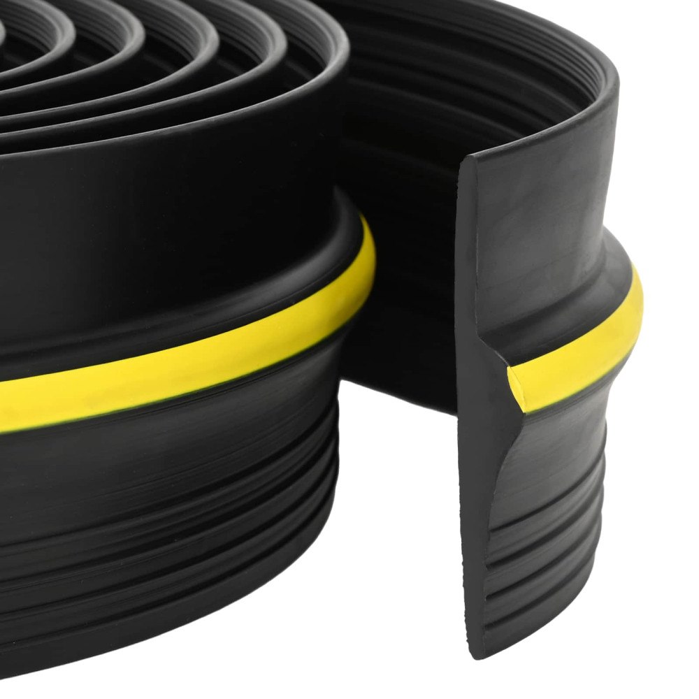 vidaXL Garagegolvförsegling Svart och Gul 12 x 90 mm 1,5 m PVC