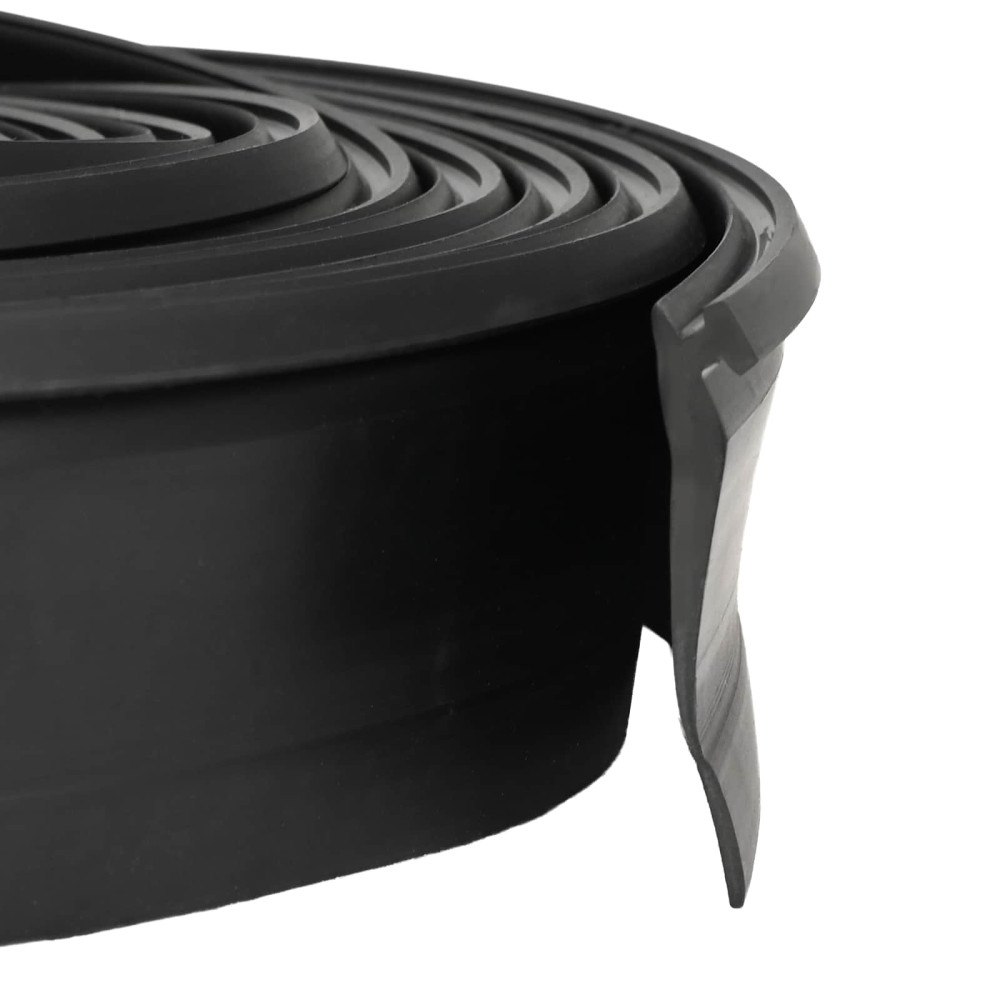 vidaXL Garageporttätning Svart 52 x 2 mm 3,5 m PVC