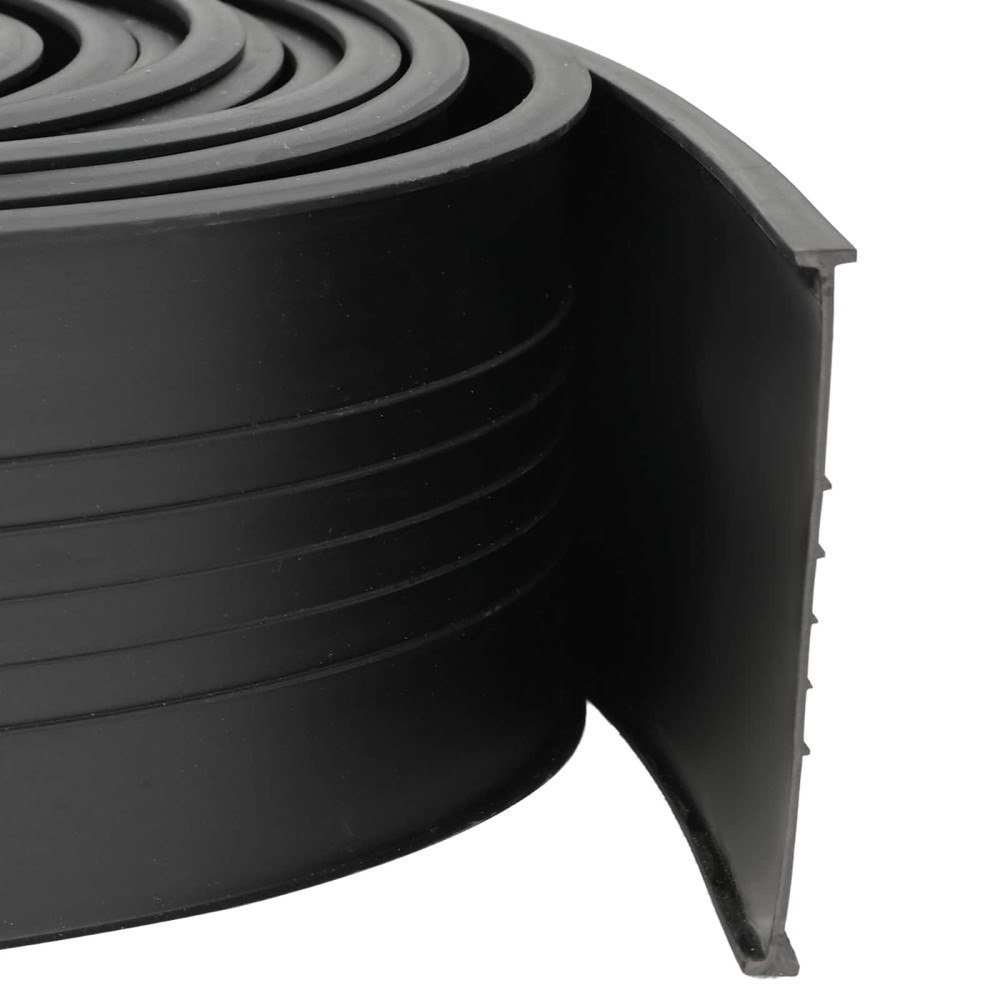 vidaXL Garageporttätning Svart 70 x 6 mm 3,5 m PVC