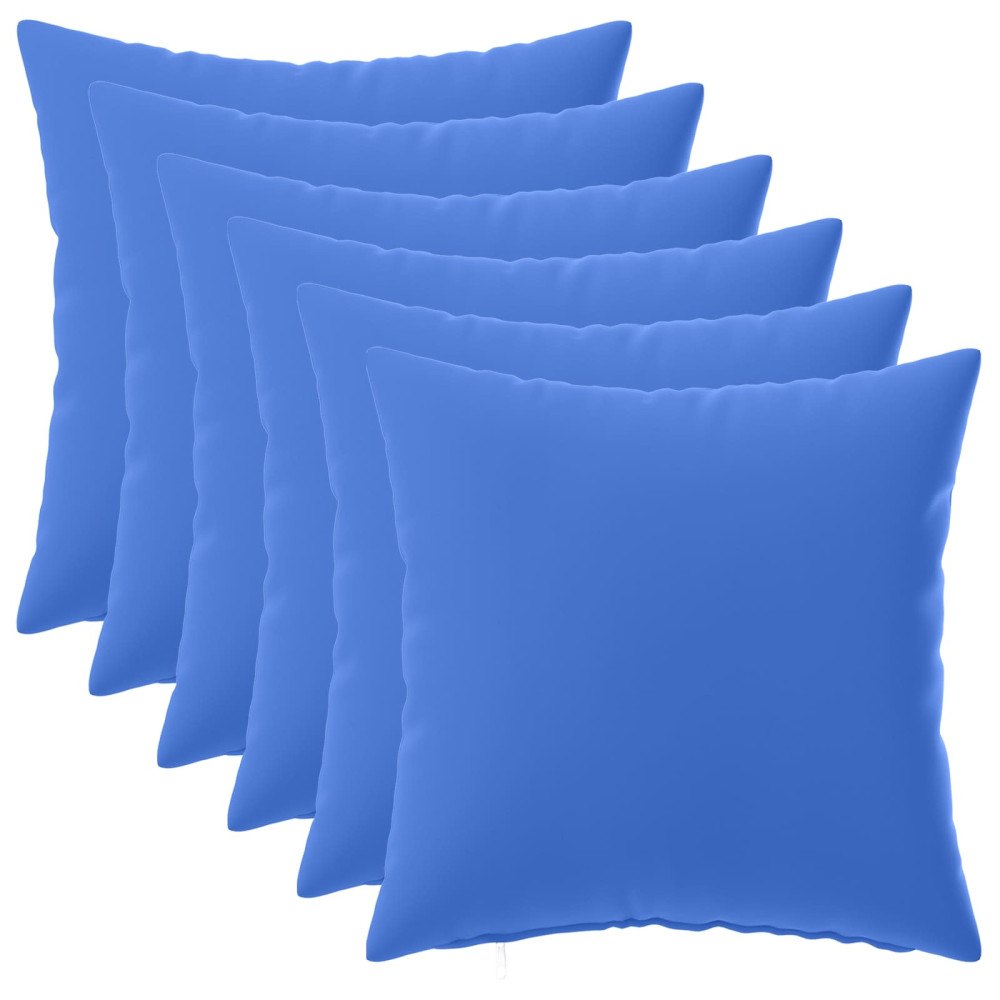 vidaXL Kuddöverdrag 6 st HEERLEN Kungsblå 30 x 30 cm Polyester