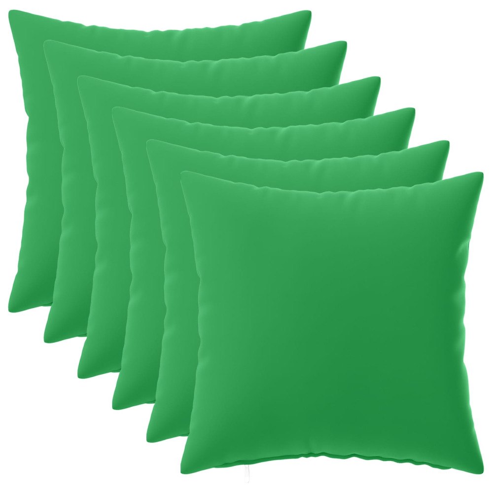 vidaXL Kuddöverdrag 6 st HEERLEN Grön 35 x 35 cm Polyester