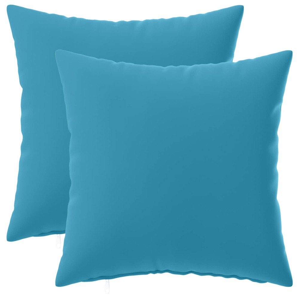 vidaXL Kuddöverdrag 2 st HEERLEN Ljusblå 35 x 35 cm Polyester